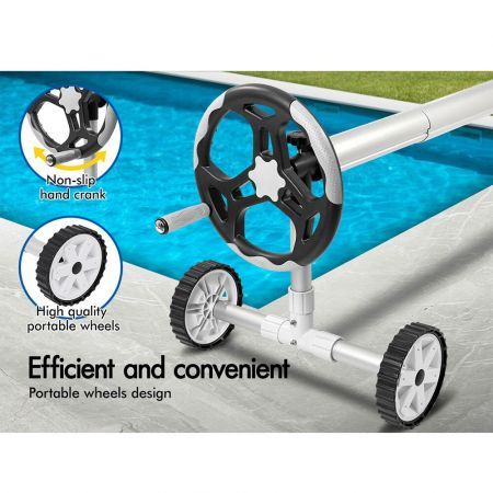 ALFORDSON Pool Cover Roller 4.5m Adjustable Solar Blanket Reel Swimming Grey