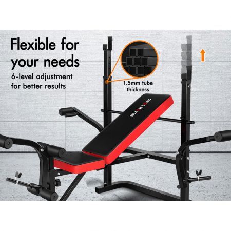 BLACK LORD Weight Bench 8in1 Press Multi-Station Fitness Home Gym Station 80CM Frame Width