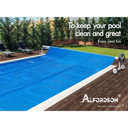 ALFORDSON Pool Cover Roller 6m Adjustable Solar Blanket Reel Swimming Blue