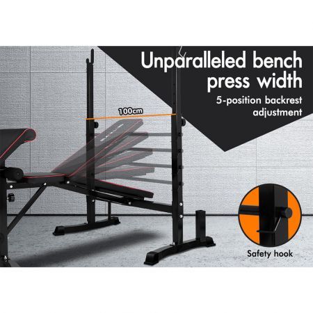 BLACK LORD Weight Bench 10in1 Press Multi-Station Fitness Home Gym Equipment