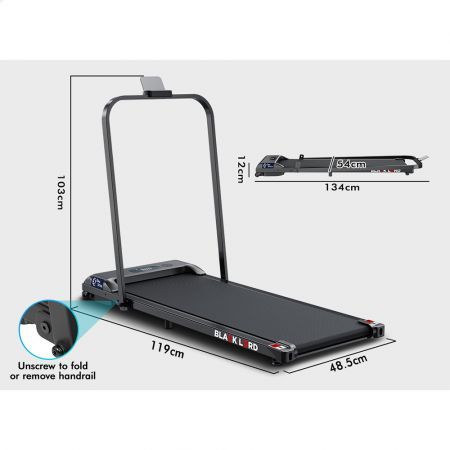 BLACK LORD Treadmill Electric Walking Pad Home Office Gym Fitness Foldable