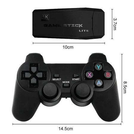 Wireless Retro Game Console Plug Play Video Game Stick Built in 3500+ Games Dual 2.4G Wireless Controllers-32G