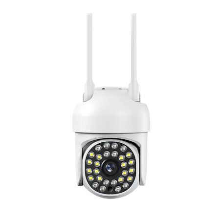 Security Camera With Spotlights Color Night Vision Wired Surveillance Camera Wireless Wifi Plug-In Smart Home Cameras