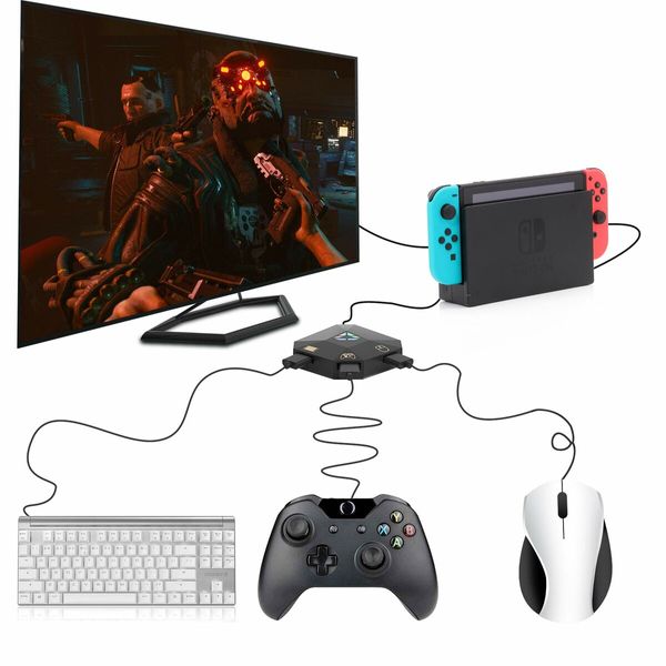 Keyboard Mouse Adapter for Nintendo Switch Keyboard and Mouse Adapter for PS4, Xbox One, PS3, Xbox 360