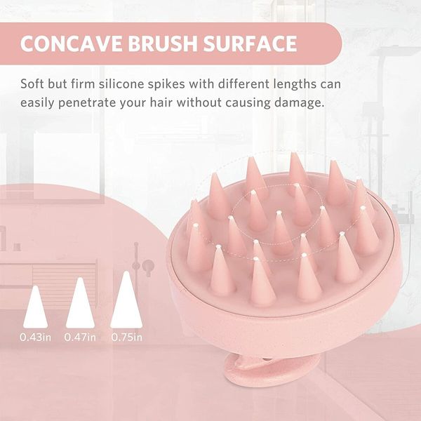 Scalp Massager Shampoo Brush, Scalp Scrubber for Dandruff Removal Pink