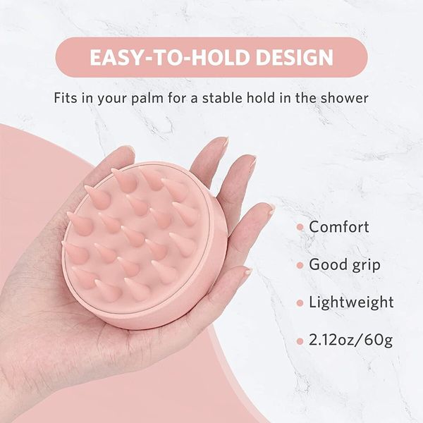 Scalp Massager Shampoo Brush, Scalp Scrubber for Dandruff Removal Pink