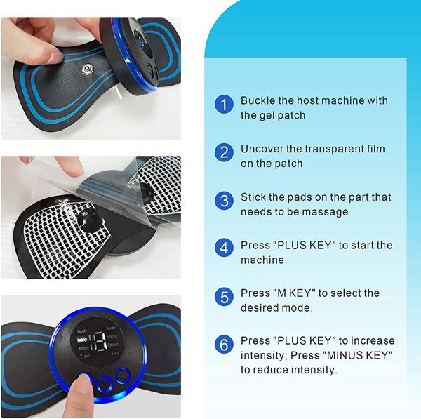 Lymphatic Drainage Massager, Body Massager Patch for Whole Body 2 Pcs