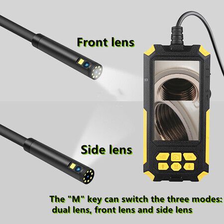 Dual Lens Industrial Borescope Inspection Camera 1080P HD with Light Waterproof Scope for Automotive Engine-5M