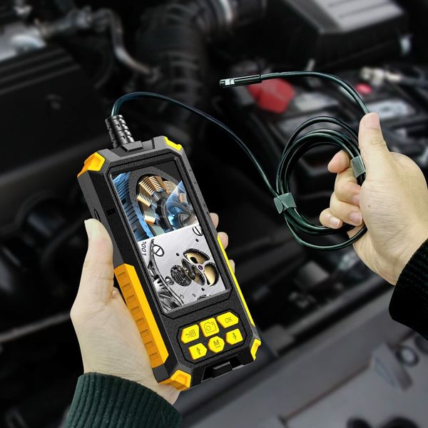 Dual Lens Industrial Borescope Inspection Camera 1080P HD with Light Waterproof Scope for Automotive Engine-10M