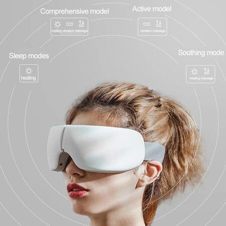 AI Voice Control Smart Eye Massager Air Pressure Heating Vibration Glasses Relieve Eyes Fatigue