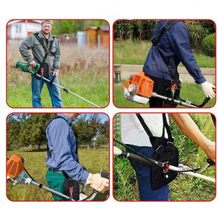 Black Comfort Strap Double Shoulder,Trimmer Shoulder Strap for Brushcutters and Trimmers