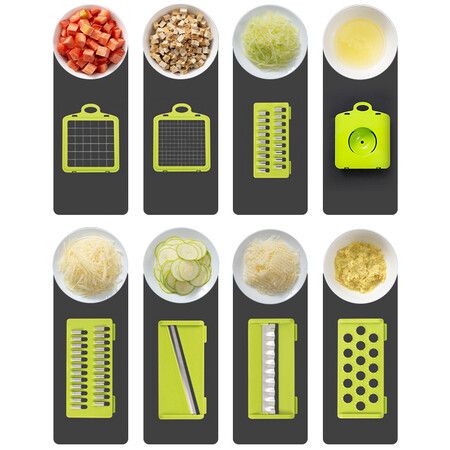 22Pc Set Multifunctional Vegetable Cutter Crusher Carrot Graters Potato Slicers Shredder Fruit Dicer Drain Basket Kitchen Tools