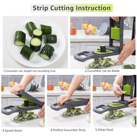 22Pc Set Multifunctional Vegetable Cutter Crusher Carrot Graters Potato Slicers Shredder Fruit Dicer Drain Basket Kitchen Tools