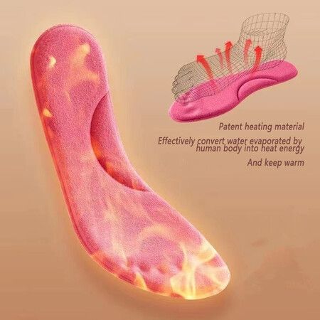 Self-heated Insoles Feet Massage Thermal Thicken Insole Memory Foam Shoe Pads Winter Warm Men Women Sports Shoes Pad Accessories Color Yellow Size 45-46