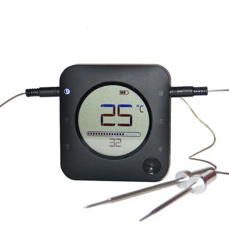 Digital Meat Thermometer Wireless Bluetooth for BBQ Smoker Kitchen Cooking Grill Thermometer Timer-6 Probes