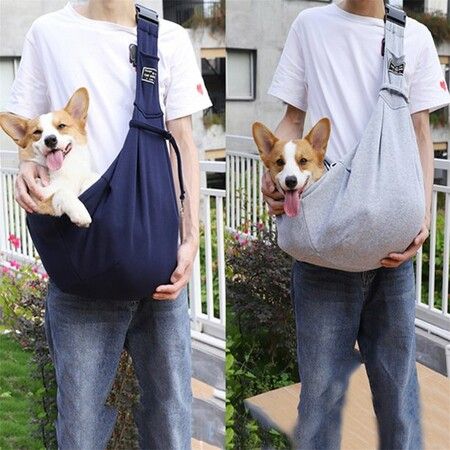Dog and Cat Sling Carrier Hands Free Reversible Pet Papoose Bag for Puppy Small Dogs Cats Bag