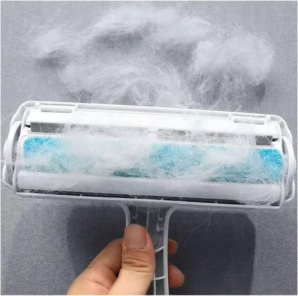 Lint Remover Pet Hair Remover comb Roller Removing Dog Cat Hair From Furniture ( Blue)