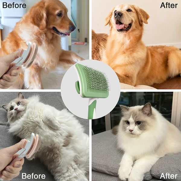 Pet Hair Shedding Comb Dog Cat Brush Grooming Long Hair Indoor Cats Brush Large