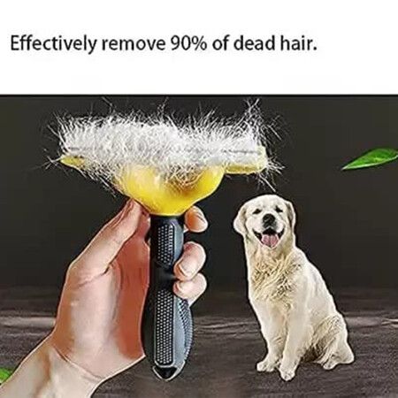 Stainless Steel Pet Grooming Brush For Long Hair for Cats ?and Dogs  Large (51-90 LBS))