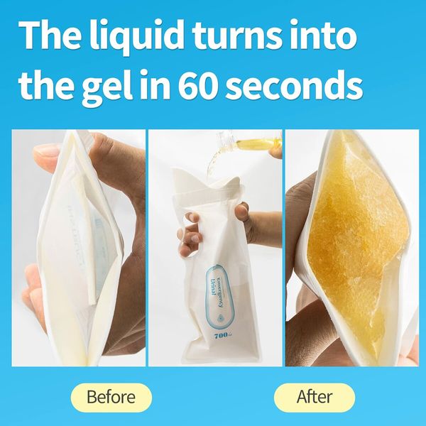 Disposable Urine Bags, 700ML Urine Bags for Travel Camping Emergency and Traffic Jam,Pee Bags with Gel for Man, Women, Children, Patient and Pregnant 20PCS