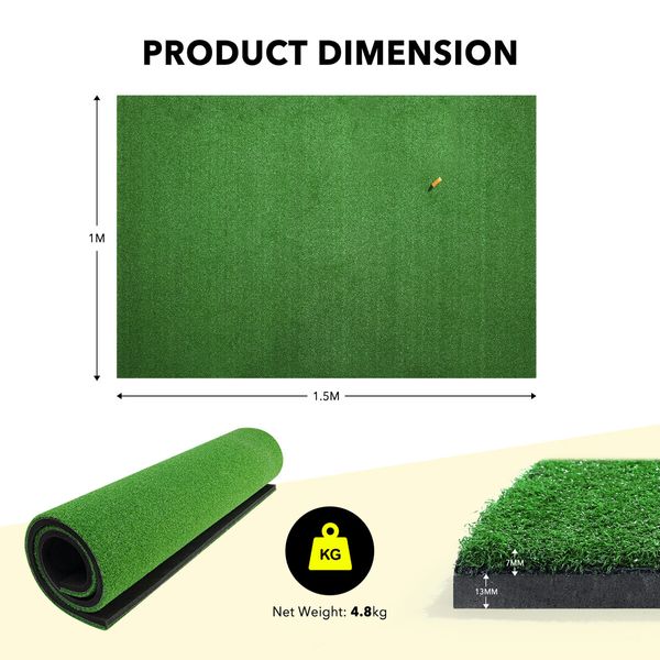 Golf Putter Mat Practice Hitting Training Putting Indoor Outdoor Chipping Driving Artificial Turf with Rubber Tee Golf Ball Green