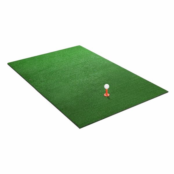 Golf Putter Mat Practice Hitting Training Putting Indoor Outdoor Chipping Driving Artificial Turf with Rubber Tee Golf Ball Green