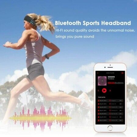 Sleeping Headband Bluetooth Wireless Headphones with Mic for Side Sleepers Workout Running