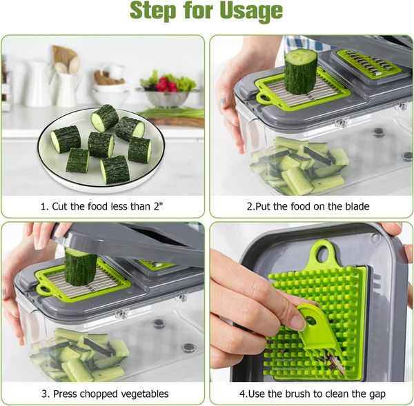 Vegetable Chopper Dicer Onion Chopper, 22 in 1 Food Chopper Fruits Cutter