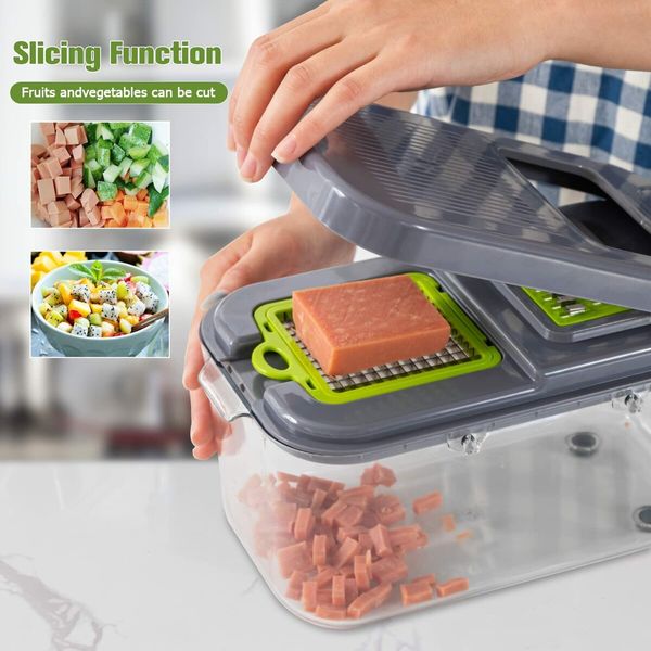 Vegetable Chopper Dicer Onion Chopper, 22 in 1 Food Chopper Fruits Cutter