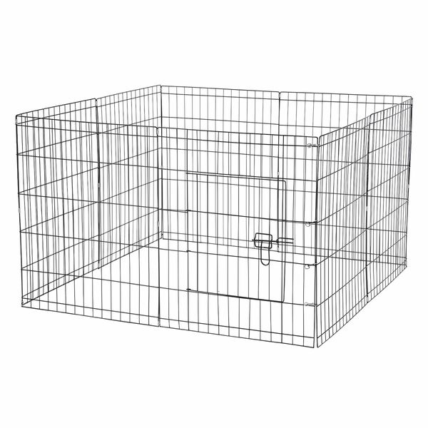 Dog Cage Playpen Pet Puppy Pen Fence 8 Panels Crate Play Pen Indoor Exercise Enclosure Foldable Cat Kitten Rabbit Barrier