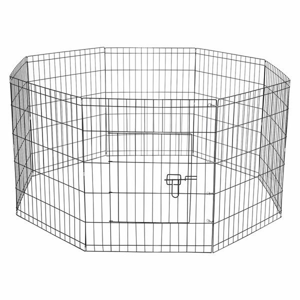 Dog Cage Playpen Pet Puppy Pen Fence 8 Panels Crate Play Pen Indoor Exercise Enclosure Foldable Cat Kitten Rabbit Barrier