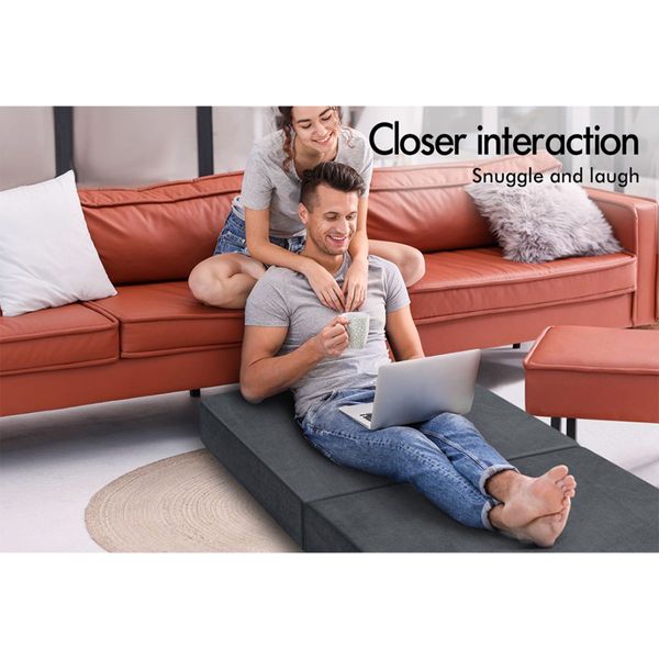 STARRY EUCALYPT Folding Mattress Foldable Sofa Lounge Foam Chair Portable Single