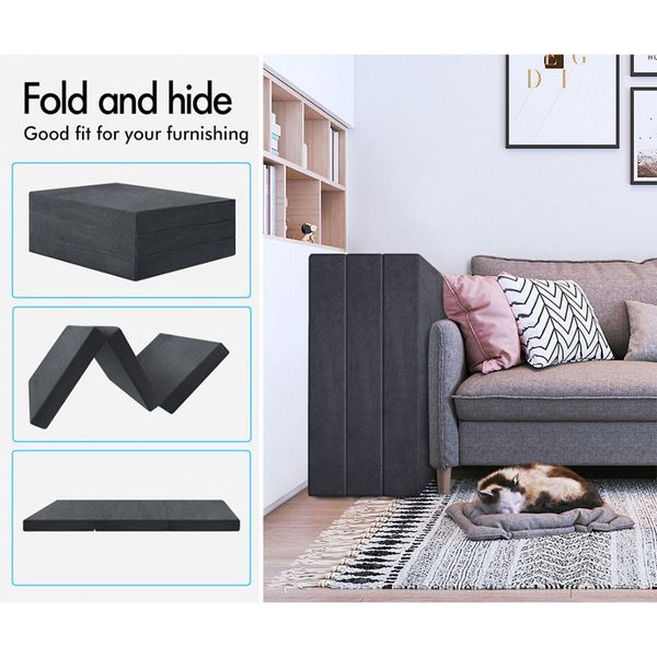 STARRY EUCALYPT Folding Mattress Foldable Sofa Lounge Foam Chair Portable Single