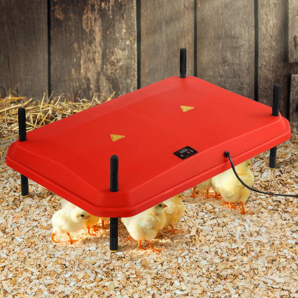 Chick Brooder Heating Plate Warmer Chicken Coop Brooding Heater Poultry Duckling Chook 40x60cm 40-50 Chicks Adjustable Height