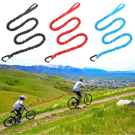 Bike Bungee Tow Rope for Kids, Child Bike Stretch Bungee Cord Pull Behind Attachment Bike Tow Rope(Blue)