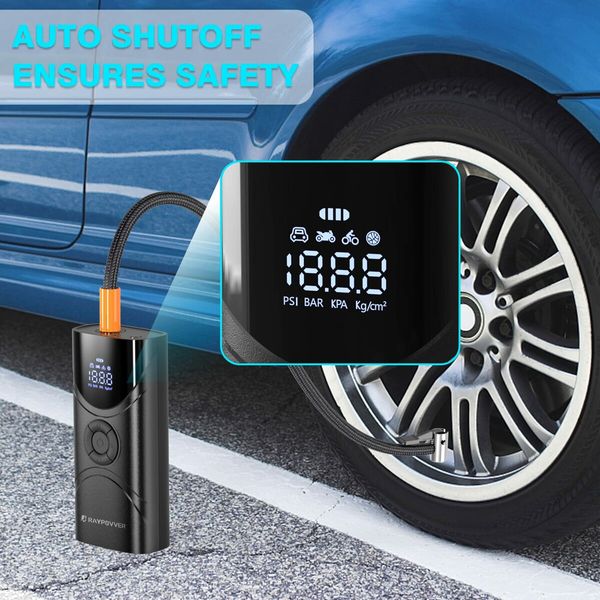 Tire Inflator Portable Air Compressor 9000mAh Battery PSI for Car Tires Motorbikes Balls Bicycles Air Pump