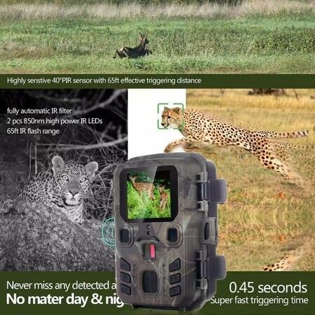 Hunting Camera 12MP Waterproof Trail Camera Outdoor Night View Cam for Observation