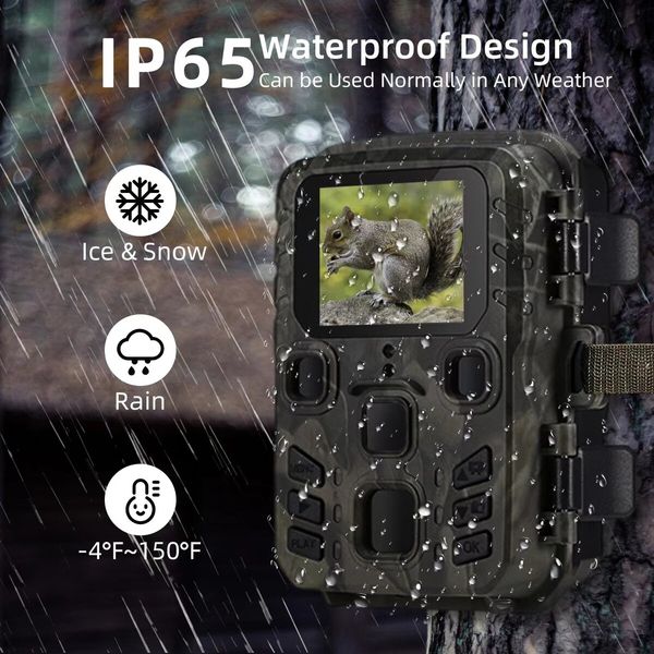 Hunting Camera 12MP Waterproof Trail Camera Outdoor Night View Cam for Observation