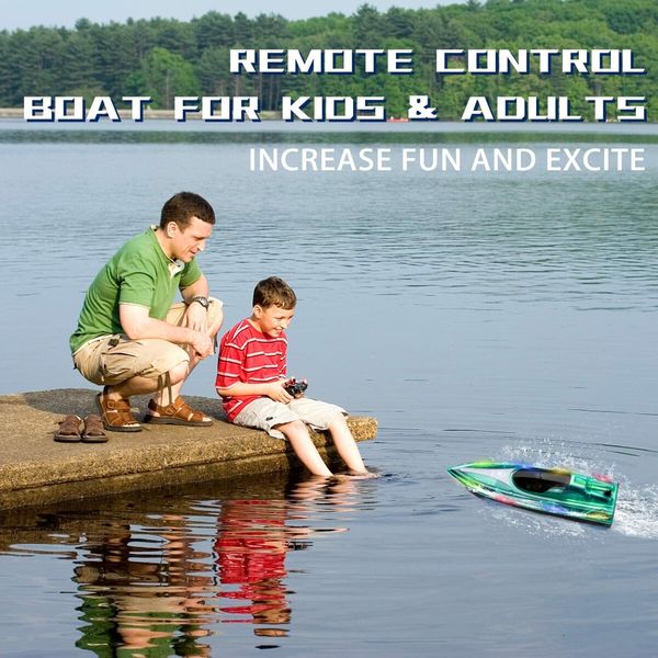 Electric RC Boats for Kids,High Speed Remote Control Boat for Kids, Fast Speed RC Jet Boat for Pool