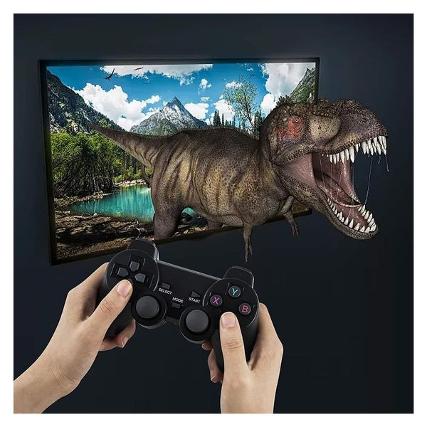 64G 30,000+ games Retro Video Game Console GD10 X2 HD Wireless Home HD Output Game Stick Wireless Controllers 3D PS1 40Simulators Games Christmas Gift