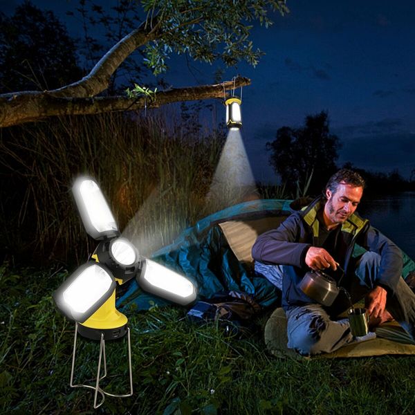 Portable LED Work Light, COB Rechargeable Camping Light with USB Charging Cable, Outdoor Tent Flashlight for Hiking, Camping, Car Repairing (1 Pack)