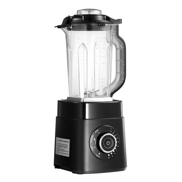 2L Blender Mixer Food Processor Juicer Smoothie Maker Meat Grinder Ice Crusher Machine Commercial Black 10 Speeds 8 Blades