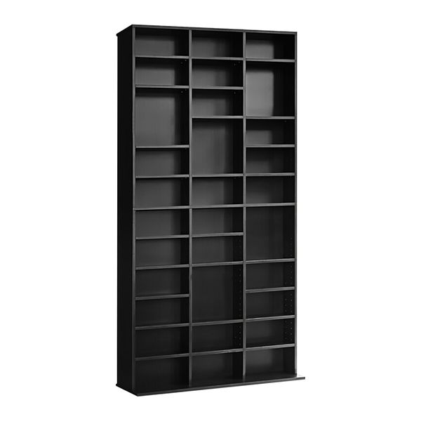 DVD CD Display Shelf Bookshelf Media Storage Cabinet Rack Stand Movie Music Video Game Collection Organiser Tray Cupboard Unit Black