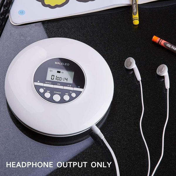 Portable Personal Cd Player,Car Small Walkman Cd Player With Stereo Headphone Usb Cable Lcd Display Anti-Jump And Shockproof, Mp3 Personal Cd Music Player