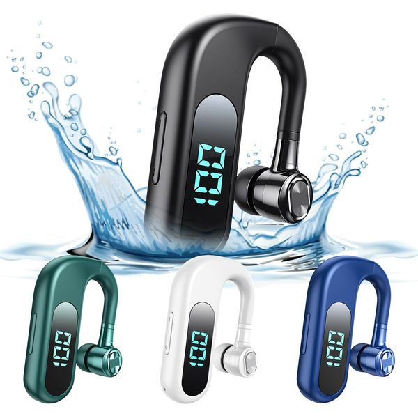 Newest Single Ear Stereo In-ear Earphone Long Standby Bluetooth Wireless Business Headset Hands-free Driving Stereo Earbuds Color Black