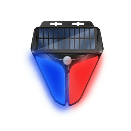 Solar Strobe Warning Lights, Solar Power Motion Sensor Alarm Light With129db Alarm, IP65 Waterproof Security Siren Light with 4 Modes for Fence Pasture Yard