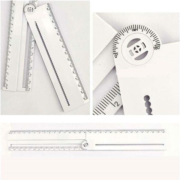 Compass Metal Multi-function Drawing Circle Tool Ruler Painting Professional DIY Protractor School Office