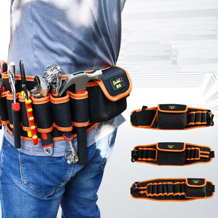 Multi-functional Oxford Cloth Electrician Tools Bag Waist Pouch Belt Organizer