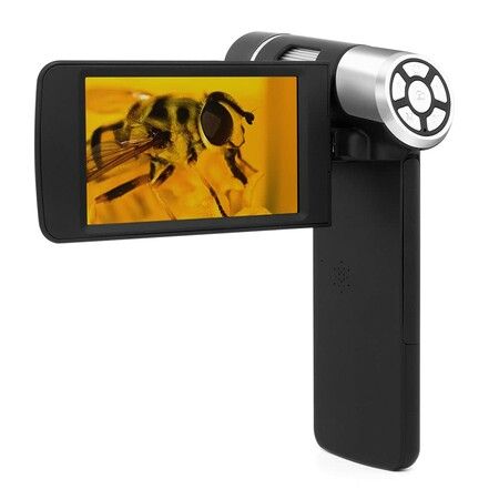 Handheld Digital Microscope 1080P FHD Portable Pocket USB Rotatable Screen Coin Inspection Windows Compatible-Black