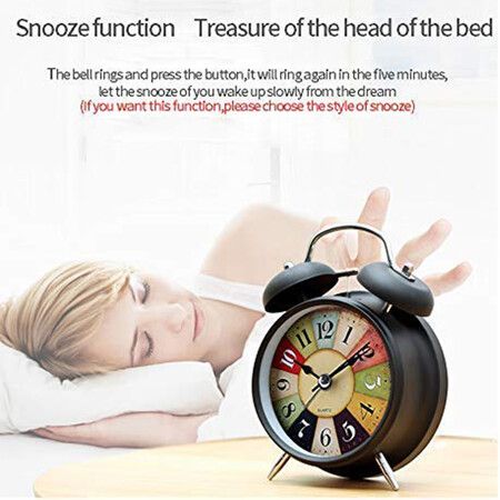 Vintage Look Table Alarm Clock with Night Led Display Table Alarm Clock for Bedroom,Alarm Clock for Students, Alarm Clock for Heavy Sleepers